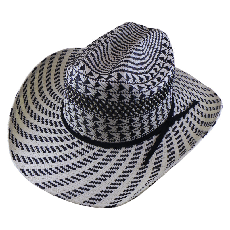 No. 1182 Paper Straw Cowboy Hat with Geometric Weave