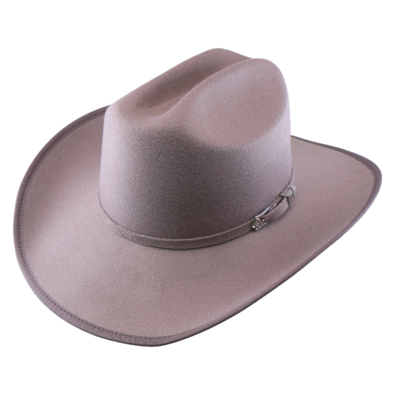 No. 1185 Polyester Felt Cowboy Hat with Silver-Tone Accent