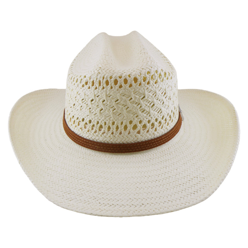 No. 1231 Paper Straw Cowboy Hat with Open-Weave Crown