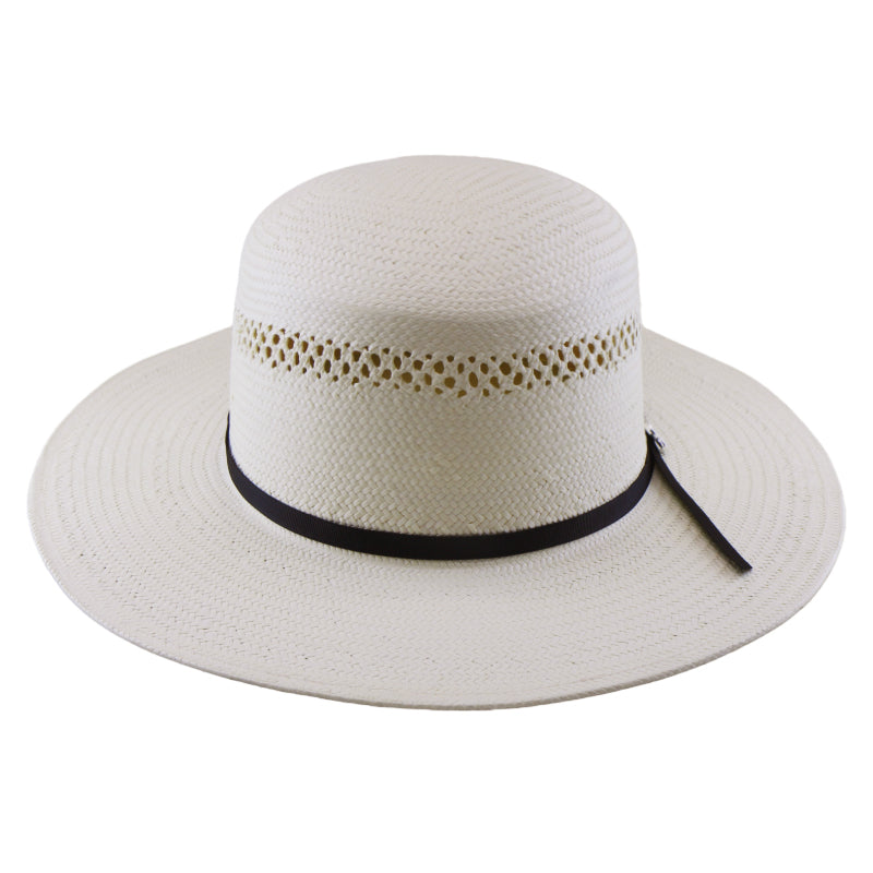 No. 1234 Paper Straw Gambler Hat with Ribbon Tie