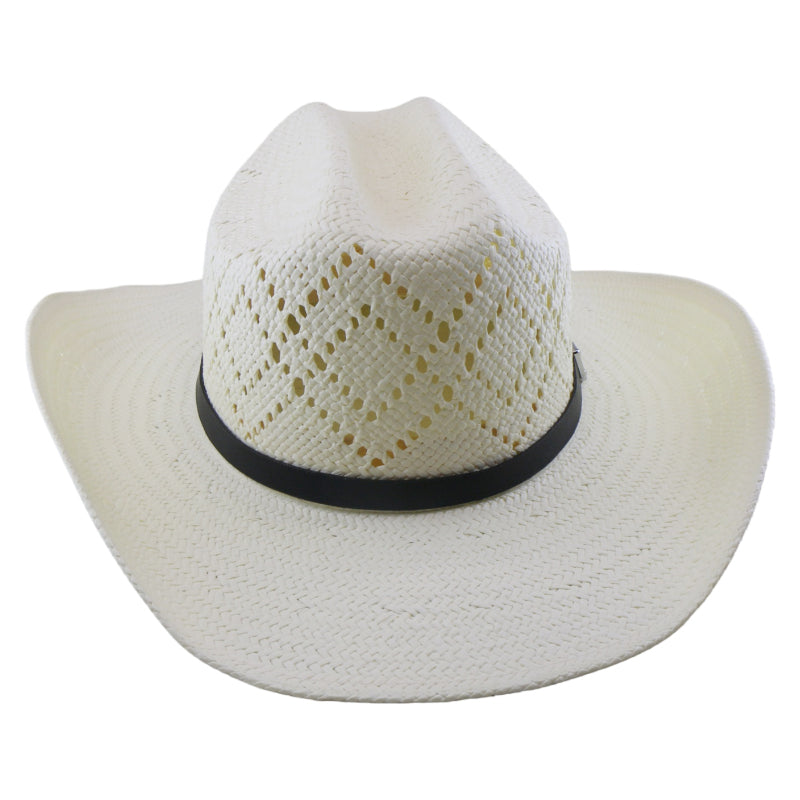 No. 1240 Paper Straw Cowboy Hat with Diamond Vent Weave