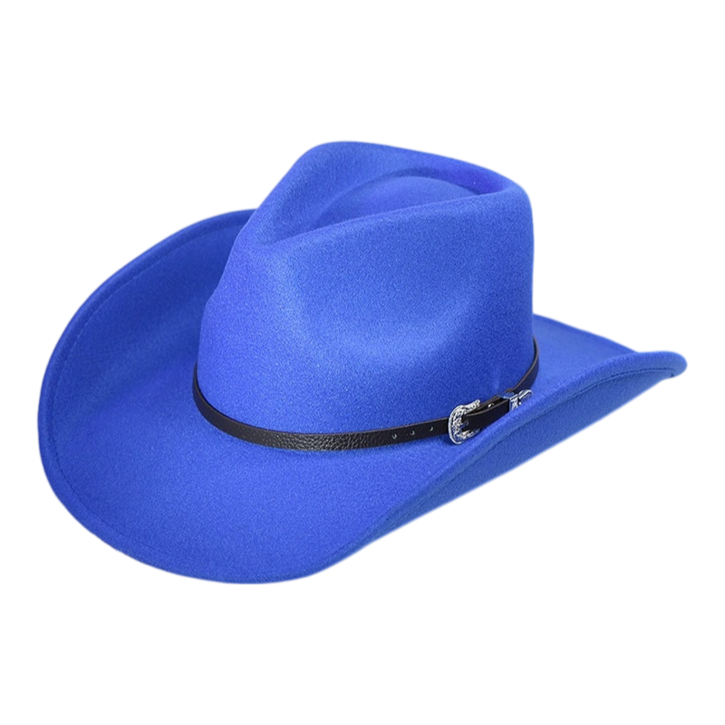 No. 588 Wide-Brim Cowboy Hat with Buckle Band