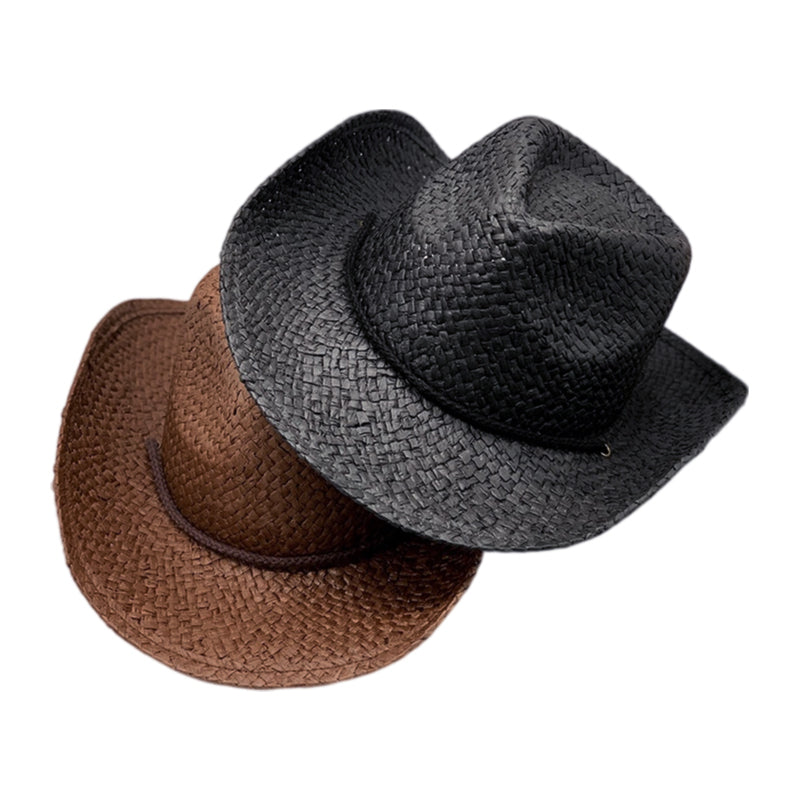 No. 206 Paper Straw Cowboy Hat with Braided Cord Band
