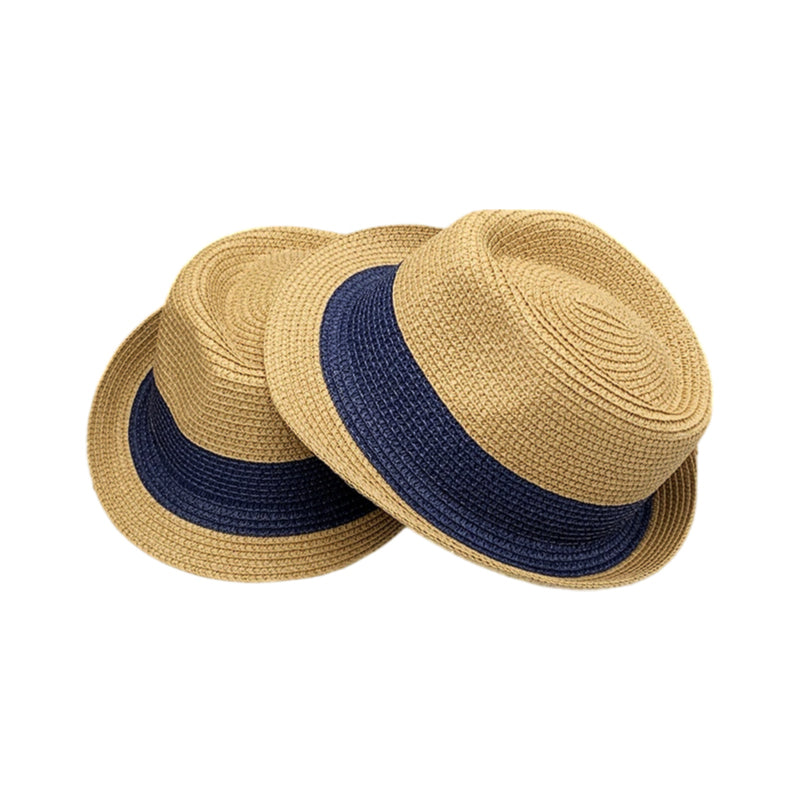 No. 381 Two-Tone Paper Braid Fedora Hat