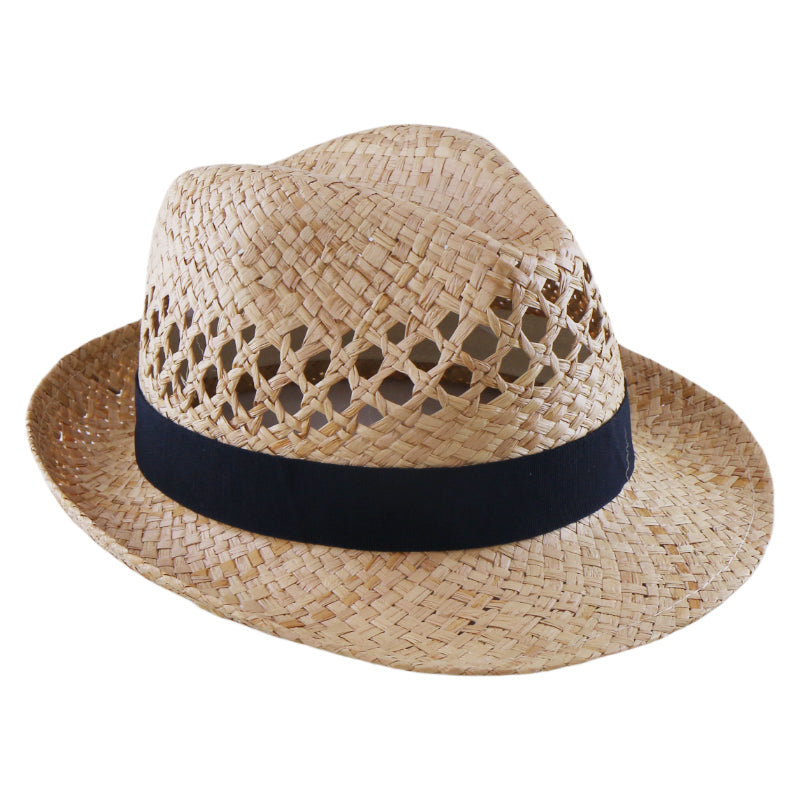 Korean Style Natural Raffia Straw Hat Handwoven Sun Hat Summer Beach Vacation UV Protection Wide Brim Wholesale