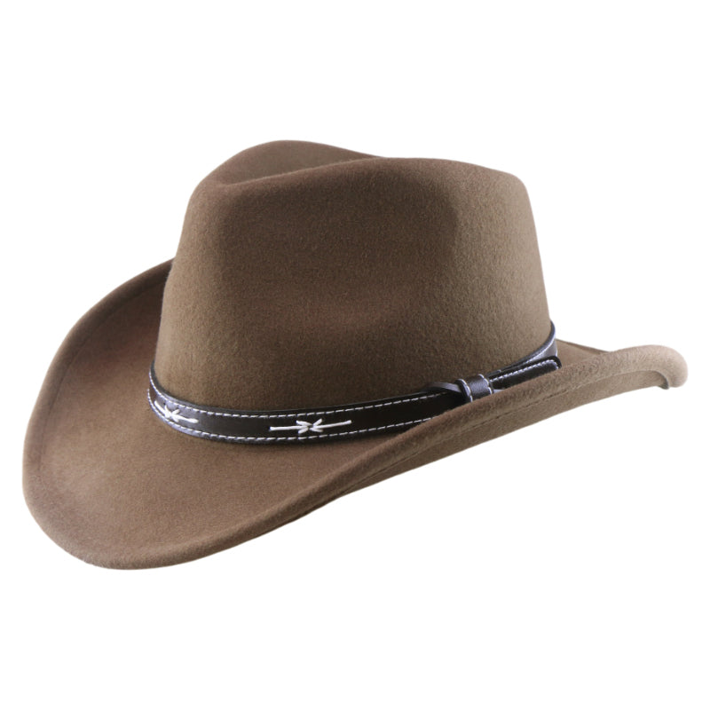 No. 614 100% Wool Felt Western Cowboy Hat