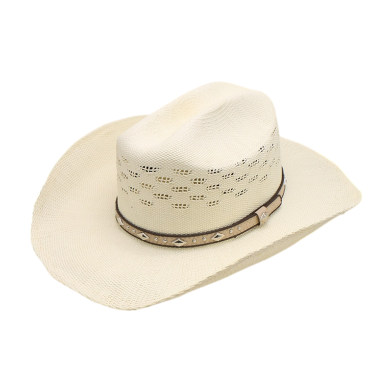 No. 823 Paper Straw Cowboy Hat with Studded Band