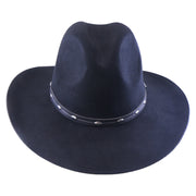 No. 1070 Woolen Felt Western Fedora Hat with Silver-Studded Band