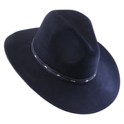 No. 1070 Woolen Felt Western Fedora Hat with Silver-Studded Band