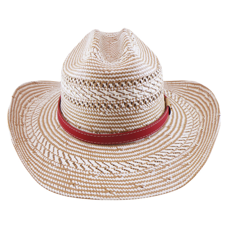 No. 1150 Paper Straw Cowboy Hat with Vented Two-Tone Weave