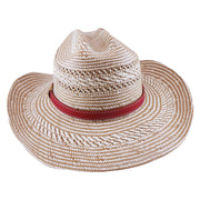 No. 1150 Paper Straw Cowboy Hat with Vented Two-Tone Weave