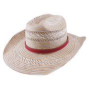 No. 1150 Paper Straw Cowboy Hat with Vented Two-Tone Weave