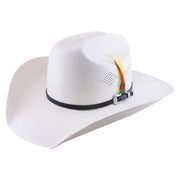 No. 1159 Canvas Cowboy Hat with Vented Crown and Feather Accent