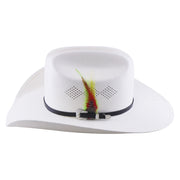 No. 1159 Canvas Cowboy Hat with Vented Crown and Feather Accent