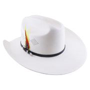 No. 1159 Canvas Cowboy Hat with Vented Crown and Feather Accent
