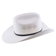 No. 1159 Canvas Cowboy Hat with Vented Crown and Feather Accent