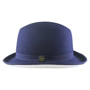 No. 1163 Polyester Felt Fedora Hat with Metal Emblem