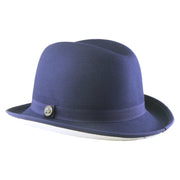 No. 1163 Polyester Felt Fedora Hat with Metal Emblem