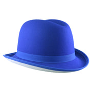 No. 1163 Polyester Felt Fedora Hat with Metal Emblem