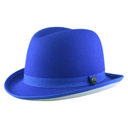 No. 1163 Polyester Felt Fedora Hat with Metal Emblem