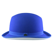 No. 1163 Polyester Felt Fedora Hat with Metal Emblem