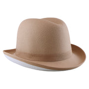 No. 1163 Polyester Felt Fedora Hat with Metal Emblem
