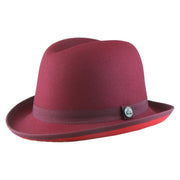 No. 1163 Polyester Felt Fedora Hat with Metal Emblem