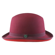 No. 1163 Polyester Felt Fedora Hat with Metal Emblem