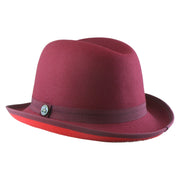 No. 1163 Polyester Felt Fedora Hat with Metal Emblem