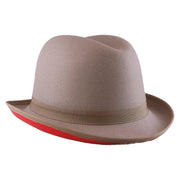 No. 1163 Polyester Felt Fedora Hat with Metal Emblem