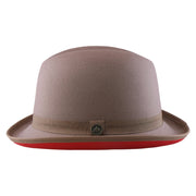No. 1163 Polyester Felt Fedora Hat with Metal Emblem