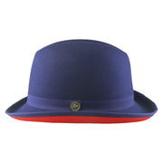No. 1163 Polyester Felt Fedora Hat with Metal Emblem