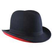 No. 1163 Polyester Felt Fedora Hat with Metal Emblem