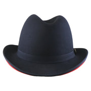 No. 1163 Polyester Felt Fedora Hat with Metal Emblem