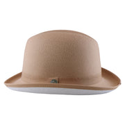 No. 1163 Polyester Felt Fedora Hat with Metal Emblem