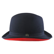 No. 1163 Polyester Felt Fedora Hat with Metal Emblem