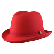 No. 1163 Polyester Felt Fedora Hat with Metal Emblem