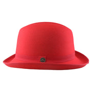 No. 1163 Polyester Felt Fedora Hat with Metal Emblem