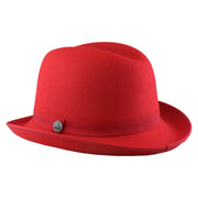 No. 1163 Polyester Felt Fedora Hat with Metal Emblem