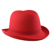 No. 1163 Polyester Felt Fedora Hat with Metal Emblem