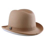 No. 1163 Polyester Felt Fedora Hat with Metal Emblem