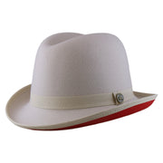 No. 1163 Polyester Felt Fedora Hat with Metal Emblem