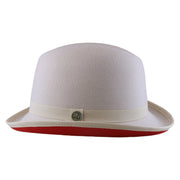 No. 1163 Polyester Felt Fedora Hat with Metal Emblem