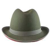No. 1163 Polyester Felt Fedora Hat with Metal Emblem