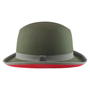 No. 1163 Polyester Felt Fedora Hat with Metal Emblem