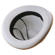 No. 1163 Polyester Felt Fedora Hat with Metal Emblem