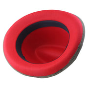 No. 1163 Polyester Felt Fedora Hat with Metal Emblem