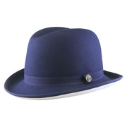 No. 1163 Polyester Felt Fedora Hat with Metal Emblem