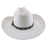No. 1168 Canvas Cowboy Hat with Metal Feather Accent
