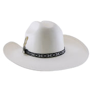 No. 1168 Canvas Cowboy Hat with Metal Feather Accent